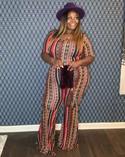 Divanewlook New In Brown Suga Flare Jumpsuit