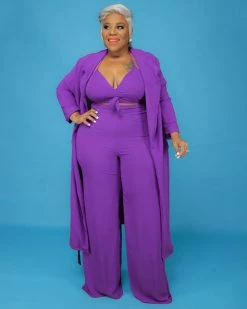 Divanewlook Burgundy Three Piece Me Set