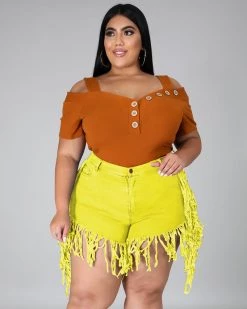 Divanewlook JADA FRINGE SHORTS