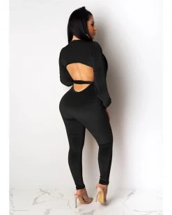 姗迪 Silver Fox Velvet Jumpsuit