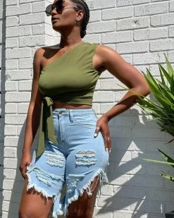 兰诗蒂 New In MARKIA DENIM Shorts