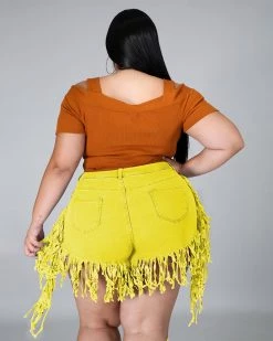 Divanewlook JADA FRINGE SHORTS