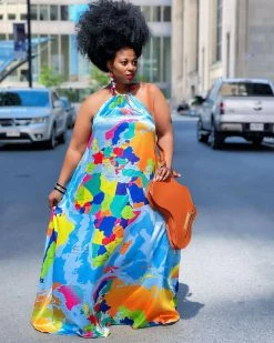 Divanewlook Around The World Halter Dress