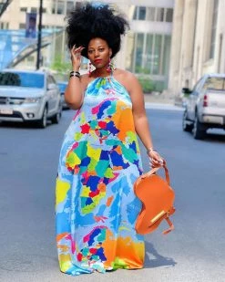 Divanewlook Around The World Halter Dress