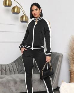 伊凡 Sports Two-piece Suit Matching Set