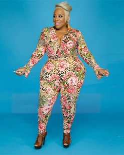 Divanewlook Jungle Fever Body-Suit Set Plus Size