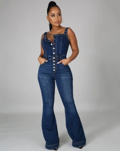 Divanewlook Kylie Denim Overall New In
