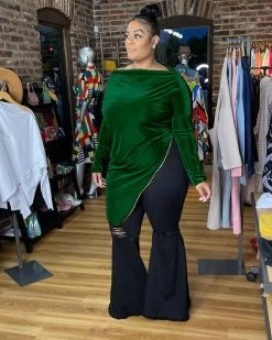 Divanewlook Velvet Zip It Up Top