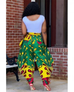 欧美依 New In Peacock Wide Leg Pants