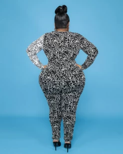 鸣达 Written In Curves Catsuit New In