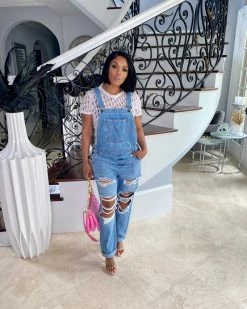 Divanewlook Keep It Distress Overalls