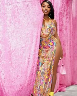 Divanewlook Wild Child MAXI DRESS New In