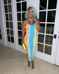 Divanewlook Sassy Tie Dye Dress