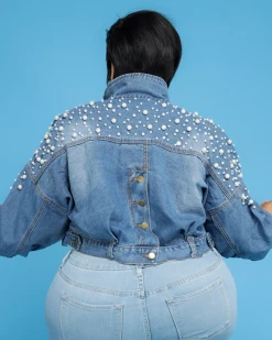 宇衣阁 New In Drip In Pearl Denim Jacket