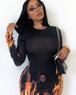 黑方 Dresses Raging Fire Dress
