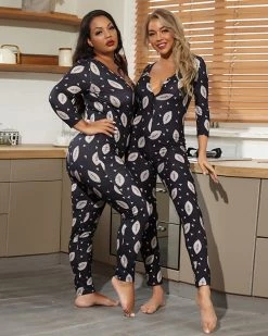 欧时尚 Plus Size Leaves Fall Leisure Jumpsuit 11 欧时尚 Plus Size Leaves Fall Leisure Jumpsuit