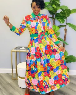 韩彩熙 New In Fiona Flower Bow Dress