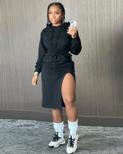 思美人 PLAY BY PLAY HOODIE DRESS