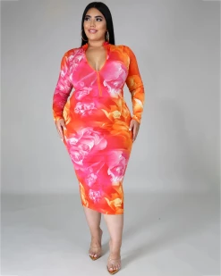 绣川 Dye For Me Plus Size Dress