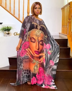 妮妮维雅&亦凡 New In PINK ROSES ABAYA | Dress