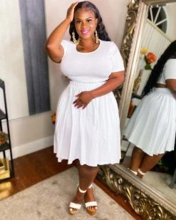 Divanewlook Joyce Solid Skirt Set Plus Size
