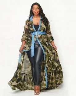Divanewlook New In Camo Maxi Dress