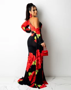 颢得裕 PATRICIA FLORAL MAXI DRESS New In