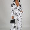 梦昕缘 Newspaper Jumpsuit Jumpsuit & Romper