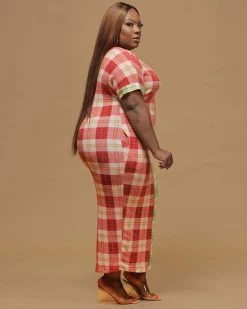 欧时尚 Dreamer Picnic Plaid Dress