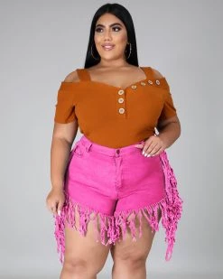 Divanewlook JADA FRINGE SHORTS