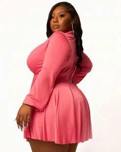 Divanewlook Deep Plunge Waterfall Dress New In