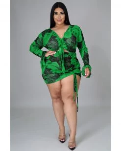 Divanewlook Mesh Rose Skirt Set