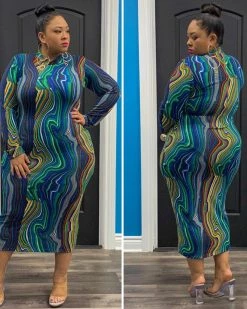 欧时尚 Brush Stroke BodyCon Dress 18 欧时尚 Brush Stroke BodyCon Dress