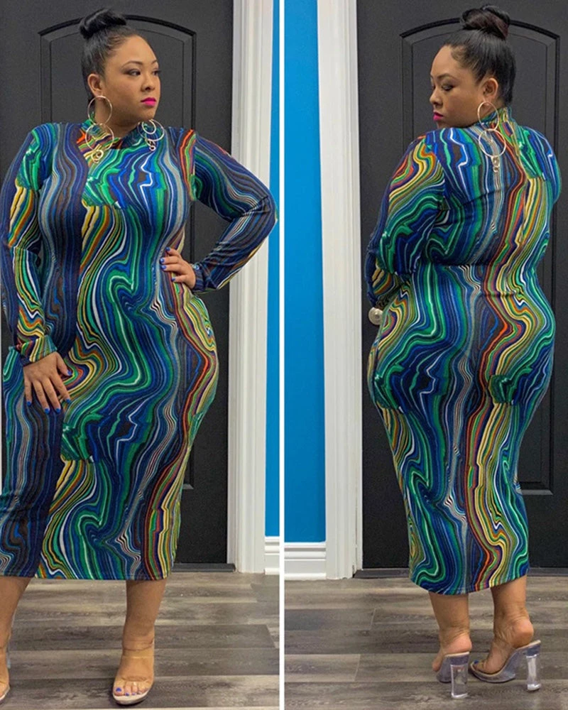 欧时尚 Brush Stroke BodyCon Dress 8 欧时尚 Brush Stroke BodyCon Dress