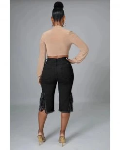 Divanewlook DELICIA DISTRESSD JEAN SHORTS New In