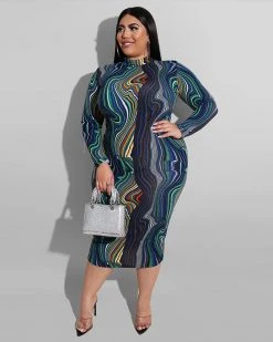 欧时尚 Brush Stroke BodyCon Dress 19 欧时尚 Brush Stroke BodyCon Dress