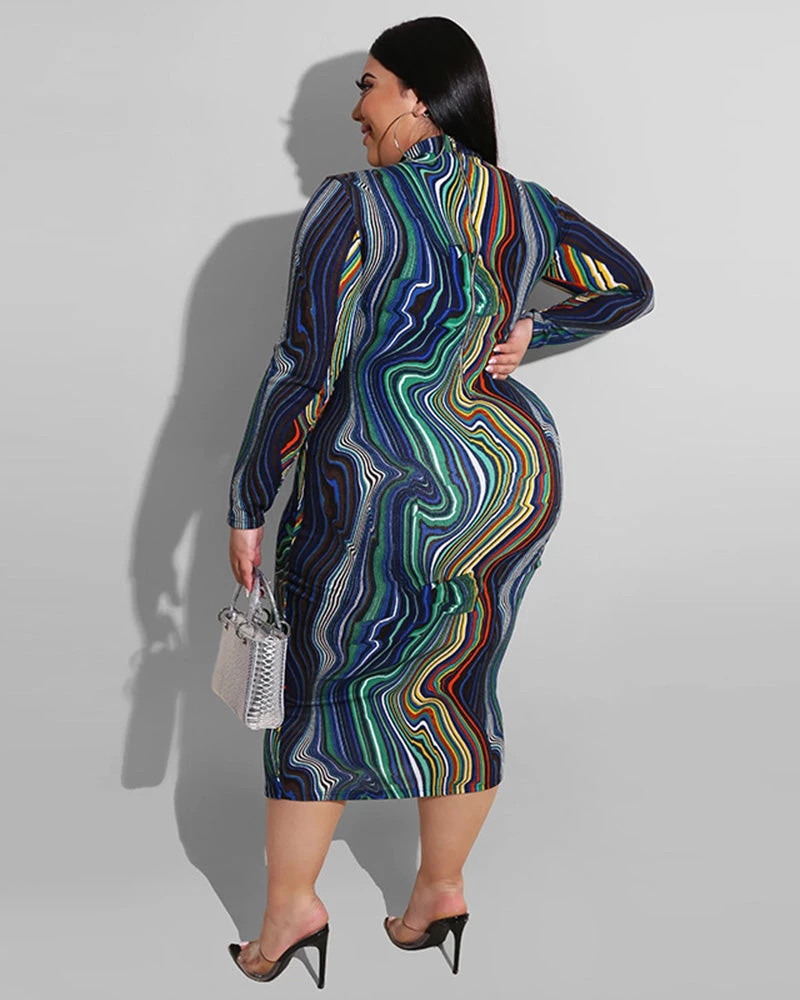 欧时尚 Brush Stroke BodyCon Dress 11 欧时尚 Brush Stroke BodyCon Dress