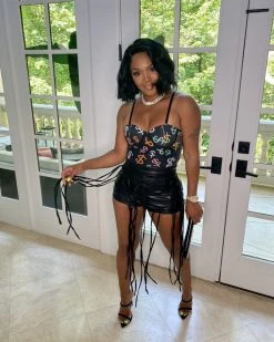 Divanewlook Fringe Leather Pants New In