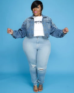 宇衣阁 New In Drip In Pearl Denim Jacket