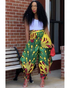 欧美依 New In Peacock Wide Leg Pants