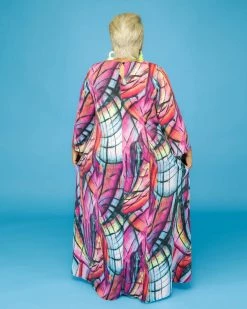 辉煌 PINK ABSTRACT POCKET DRESS