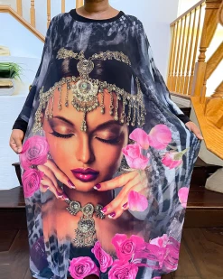 妮妮维雅&亦凡 New In PINK ROSES ABAYA | Dress