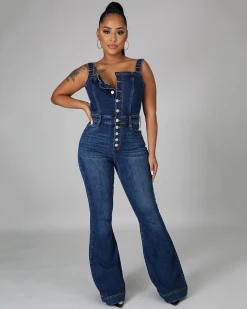 Divanewlook Kylie Denim Overall New In