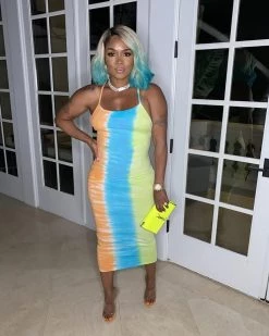 Divanewlook Sassy Tie Dye Dress