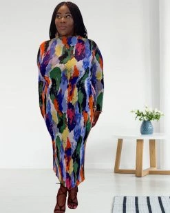 Divanewlook Multi-Color Sheer Dress New In
