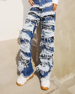 艾彩 VGH Tassel Tiered Jeans New In