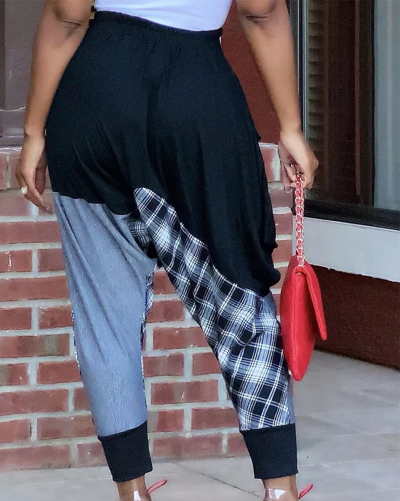 佐颖 YVONNE MIXED MEDIA HAREM PANTS New In 1 佐颖 YVONNE MIXED MEDIA HAREM PANTS New In