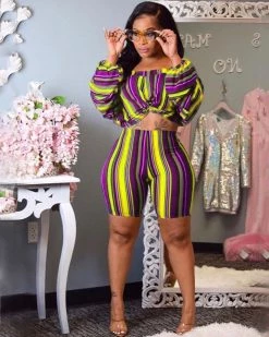 Divanewlook New In MULTICOLOR STRIPE SET