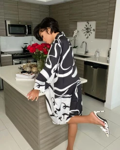 九成 BW Shirt Dress Plus Size