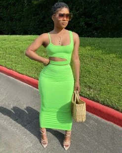 Divanewlook Public Desire Midi Skirt Set New In